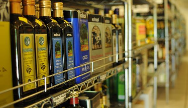 Imported Greek and European olive oils at Mariakakis